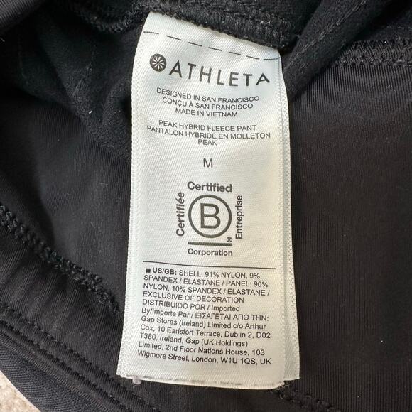 Athleta Peak Hybrid Fleece Pants Flare Lined | Black | SZ M - Picture 10 of 13